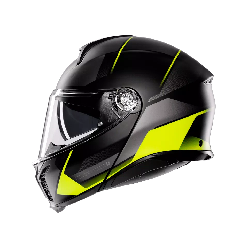 Agv casco modulare Tourmodular perception matt black yellow fluo immagine 4
