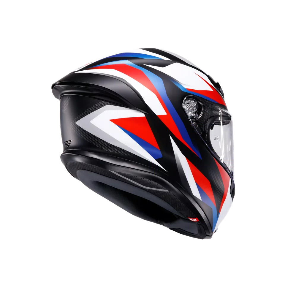 Agv casco integrale K6 S timewarp matt black red blue immagine 6