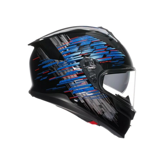 Agv casco integrale K7 genisys matt black blue grey vista 3/4