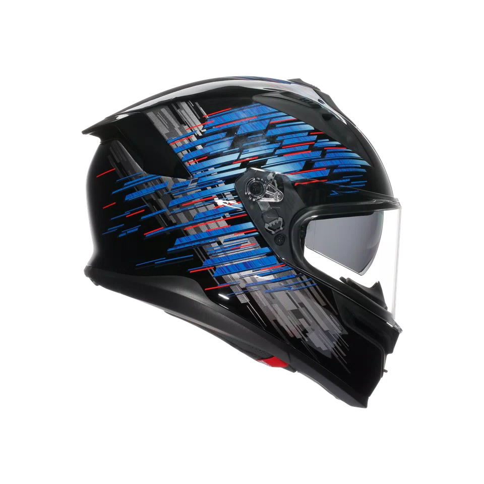 Agv casco integrale K7 genisys matt black blue grey vista 3/4