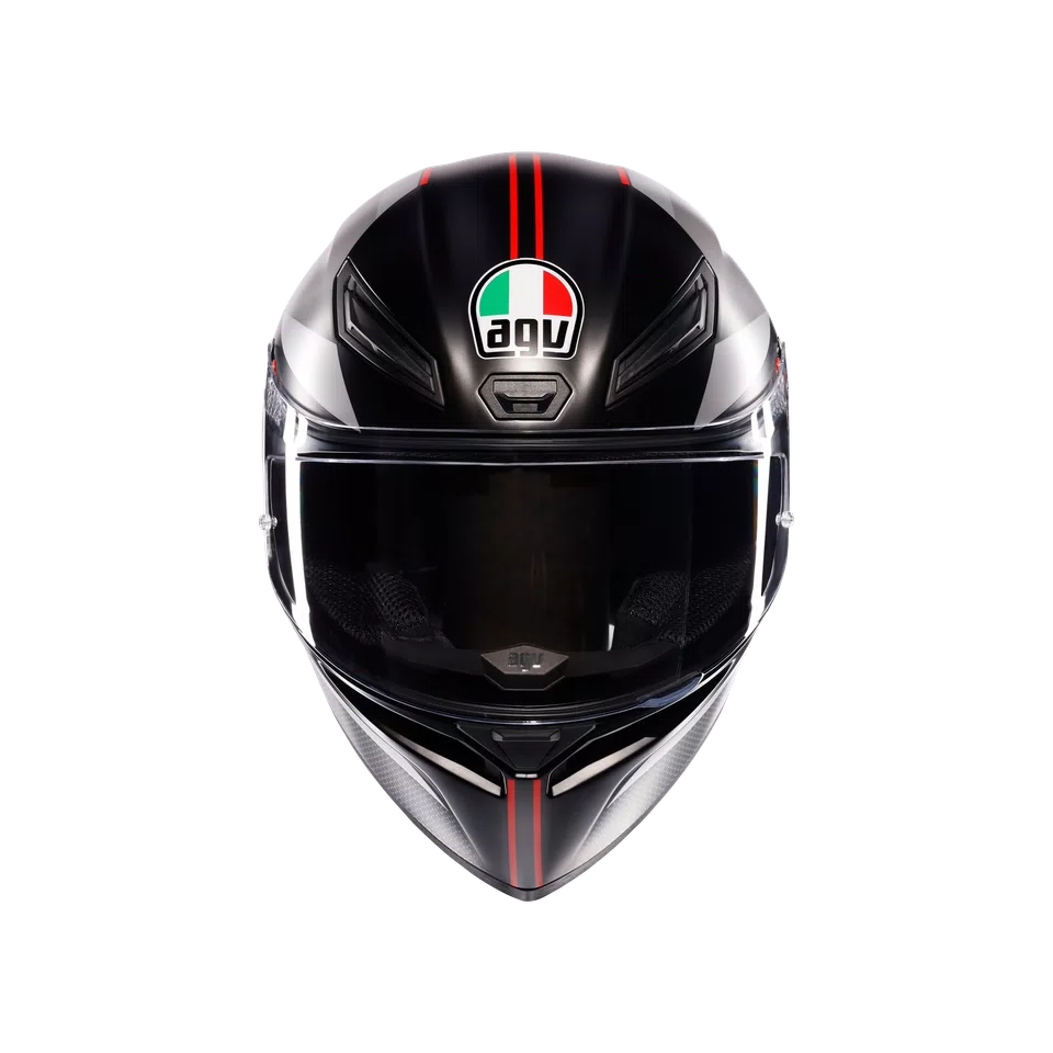 K1 S LAP MATT BLACK/GREY/RED - CASCO MOTO INTEGRALE E2206