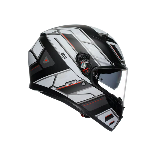 Agv casco integrale K3 rivia matt black white vista 3/4