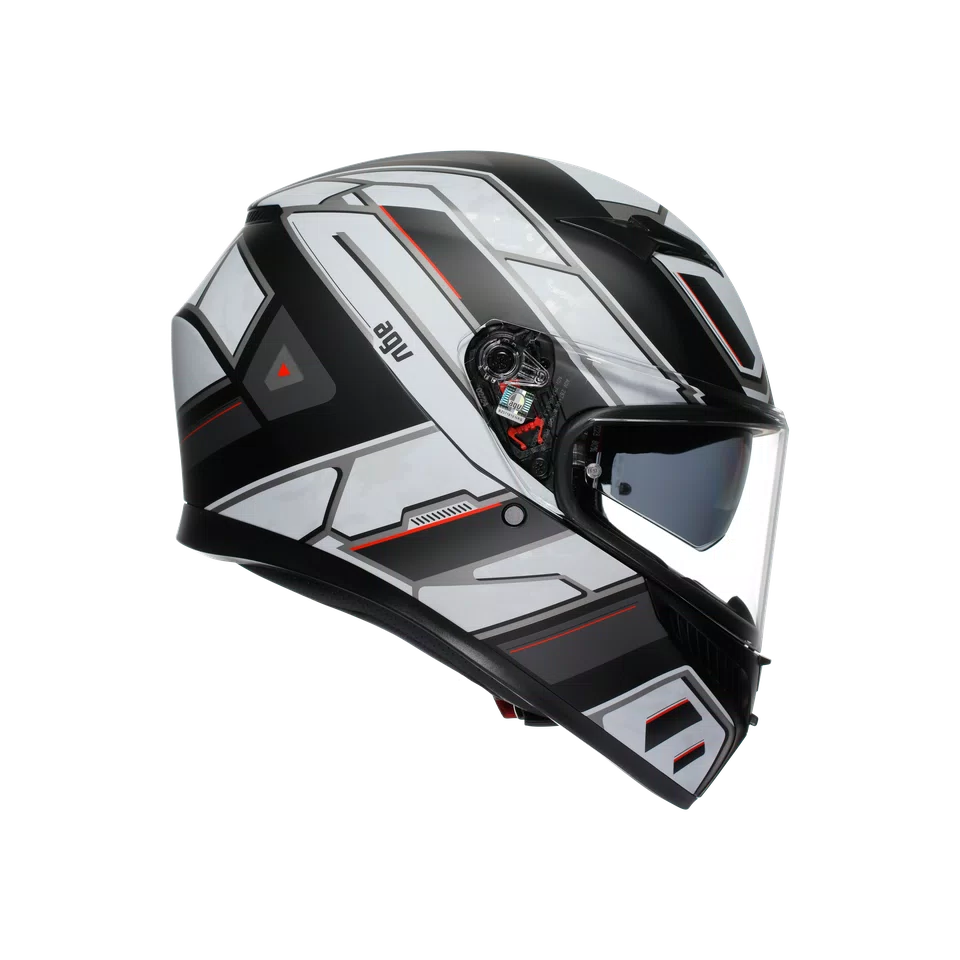 Agv casco integrale K3 rivia matt black white vista 3/4