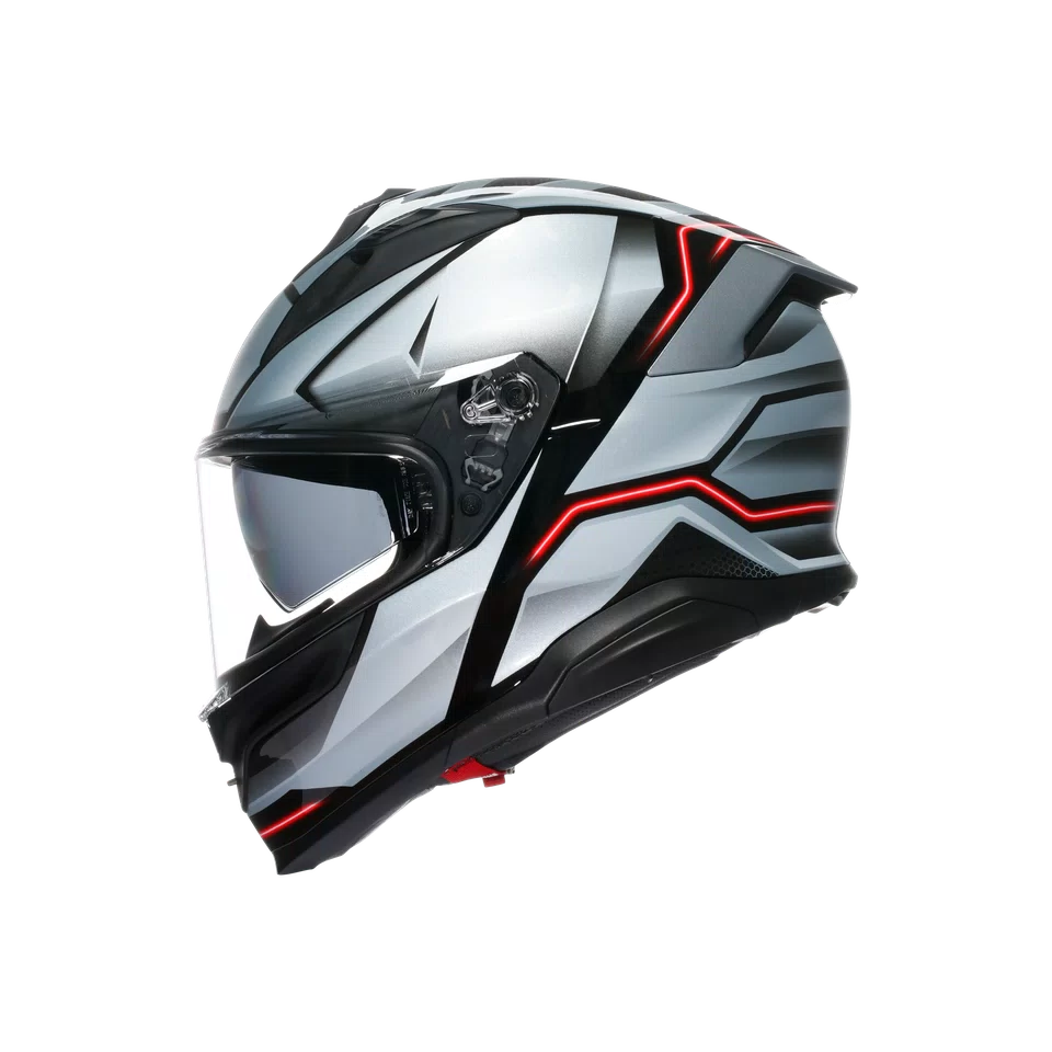 Agv casco integrale K7 jaeger black silver immagine 2