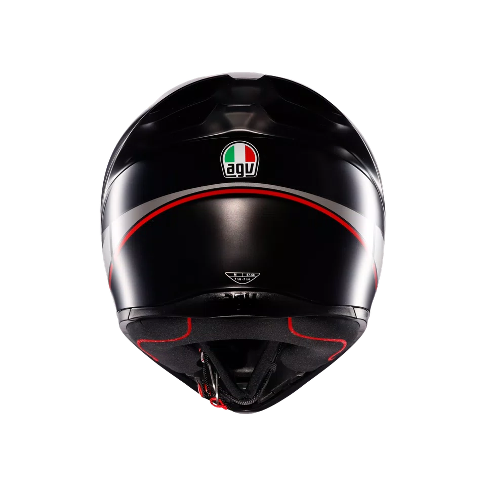 K1 S LAP MATT BLACK/GREY/RED - CASCO MOTO INTEGRALE E2206