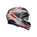 Agv casco integrale K3 space matt white red fluo vista 3/4