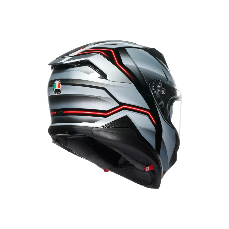 Agv casco integrale K7 jaeger black silver immagine 4