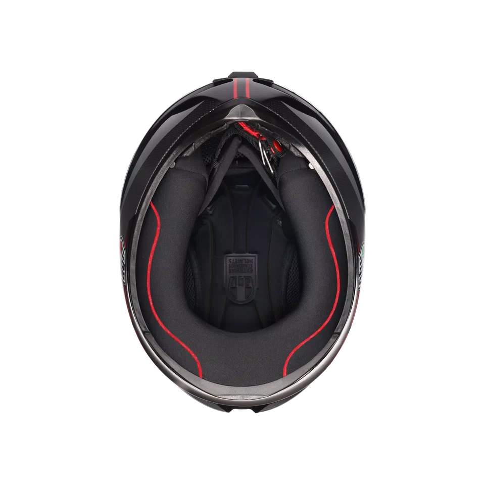 K1 S LAP MATT BLACK/GREY/RED - CASCO MOTO INTEGRALE E2206
