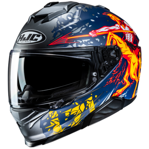 Hjc casco integrale i71 TAURUS MC1SF + 2 visiere incluse