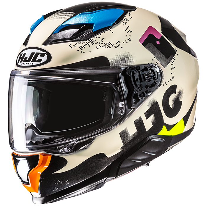 Hjc casco integrale F71 FACO MC28 + 2 visiere incluse