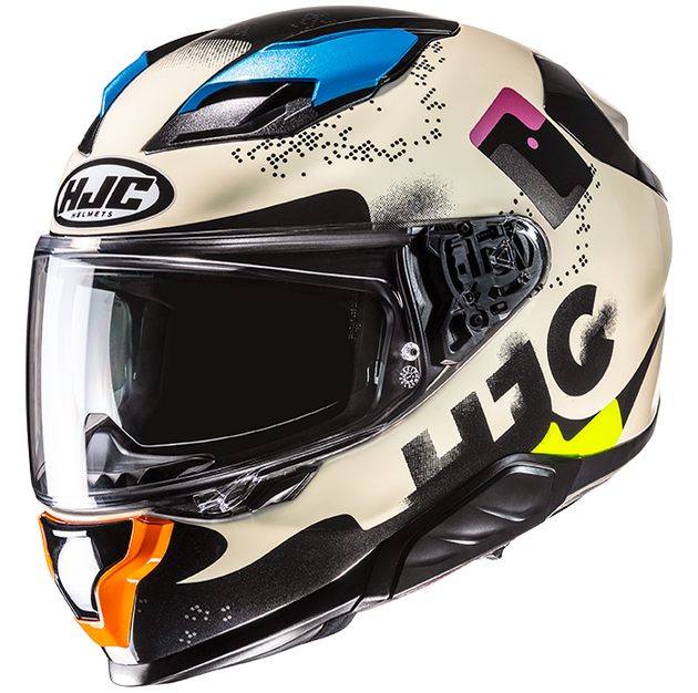 Hjc casco integrale F71 FACO MC28 + 2 visiere incluse
