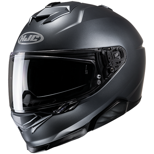 Hjc casco integrale i71 SEMI FLAT ANTHRACITE + 2 visiere incluse