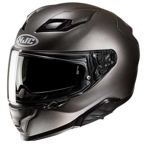 Hjc casco integrale F71 SEMI FLAT TITANIUM + 2 visiere incluse