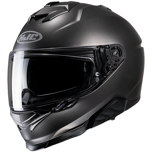 Hjc casco integrale i71 SEMI FLAT TITANIUM + 2 visiere incluse