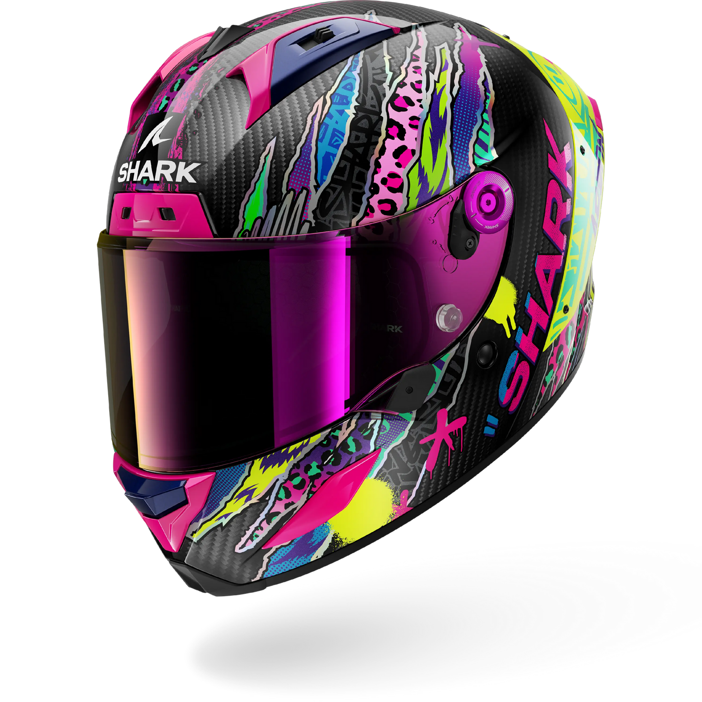 Shark casco integrale AERON Fawn Carbon Violet Yellow