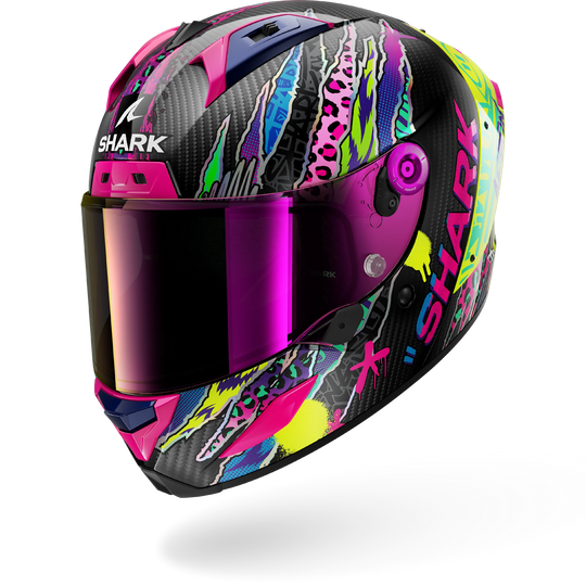 Shark casco integrale AERON Fawn Carbon Violet Yellow