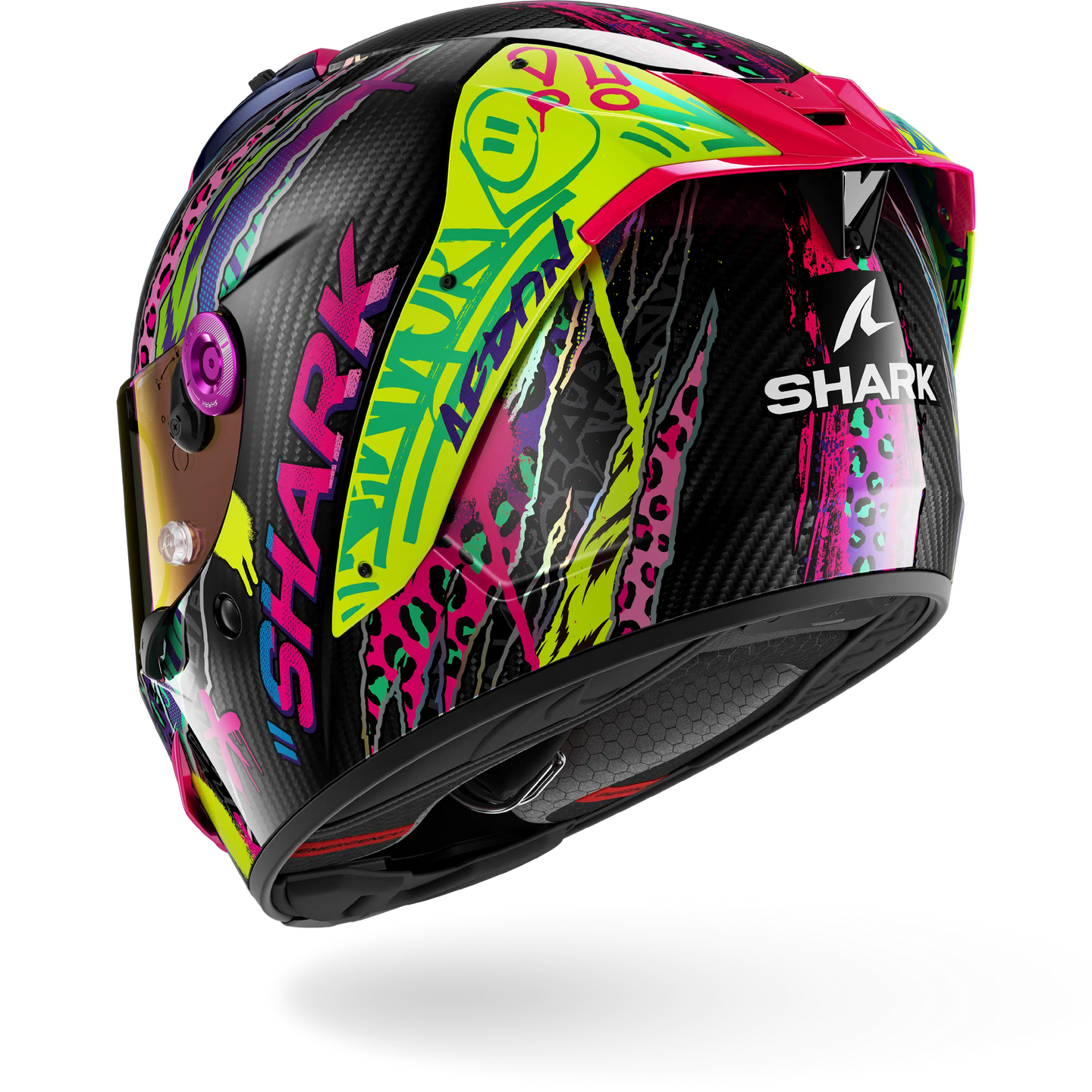 Shark casco integrale AERON Fawn Carbon Violet Yellow