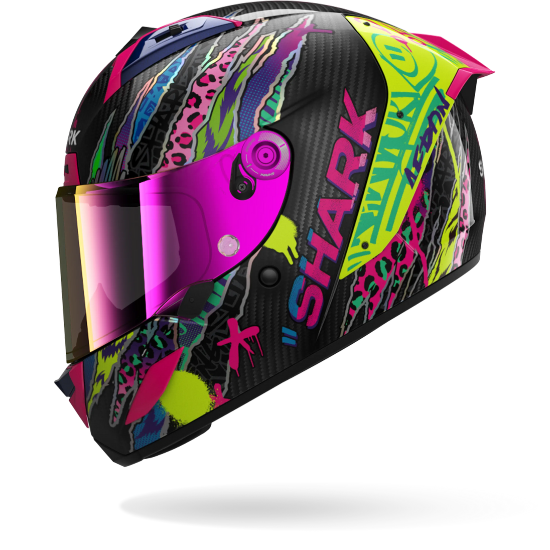 Shark casco integrale AERON Fawn Carbon Violet Yellow