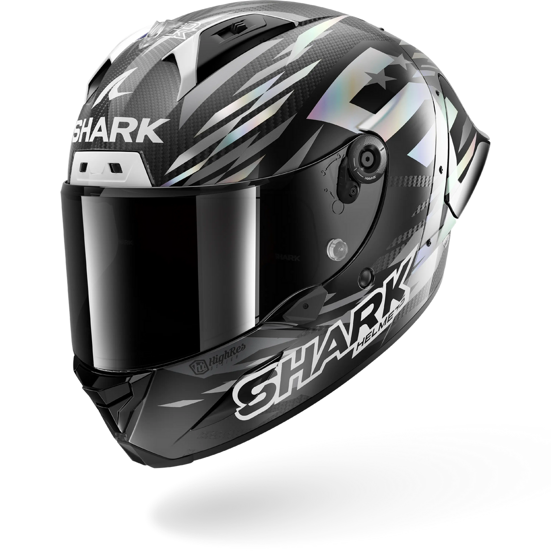 Shark casco integrale AERON-GP FIM 2 FIM RACING #2 REPLICA ZARCO WINTER TEST 2026 Carbon Anthracite Chrom