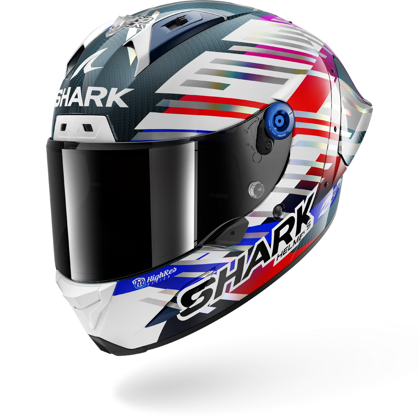 Shark casco integrale AERON-GP FIM 2 RACING #2 REPLICA ZARCO GP DE FRANCE 2026 Carbon Chrome Red