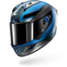 Shark casco integrale AERON MEKARIUM Carbon Blue Silver