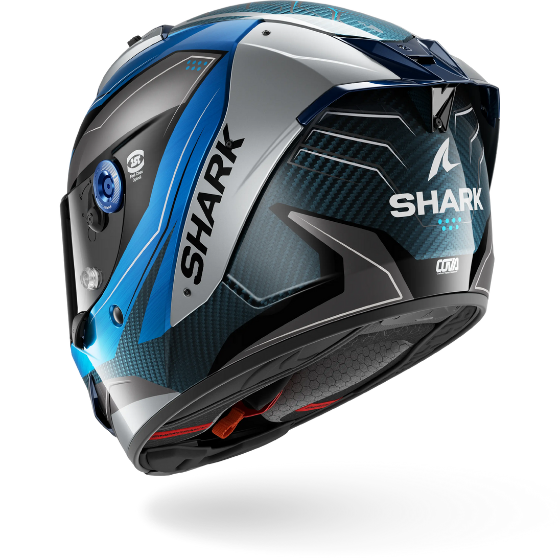 Shark casco integrale AERON MEKARIUM Carbon Blue Silver