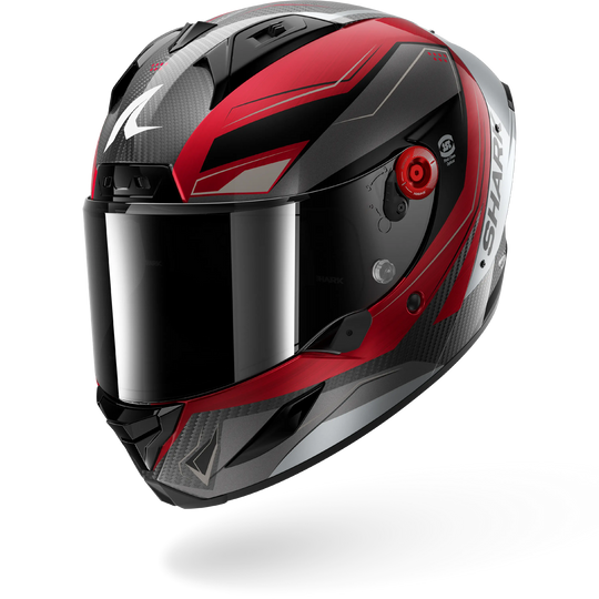 Shark casco integrale AERON MEKARIUM Carbon Red Silver