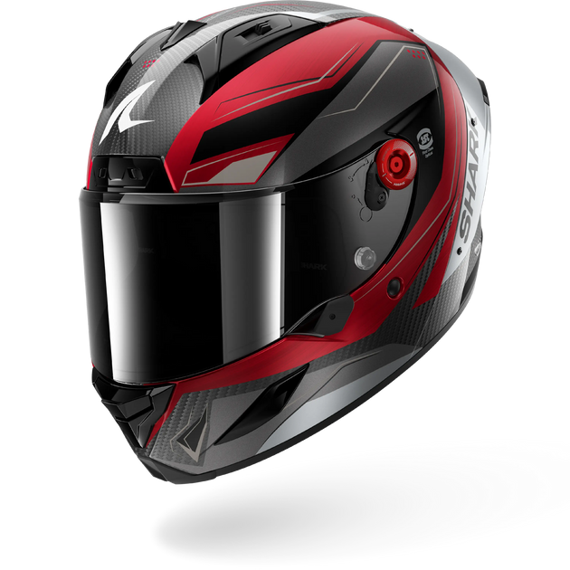 Shark casco integrale AERON MEKARIUM Carbon Red Silver
