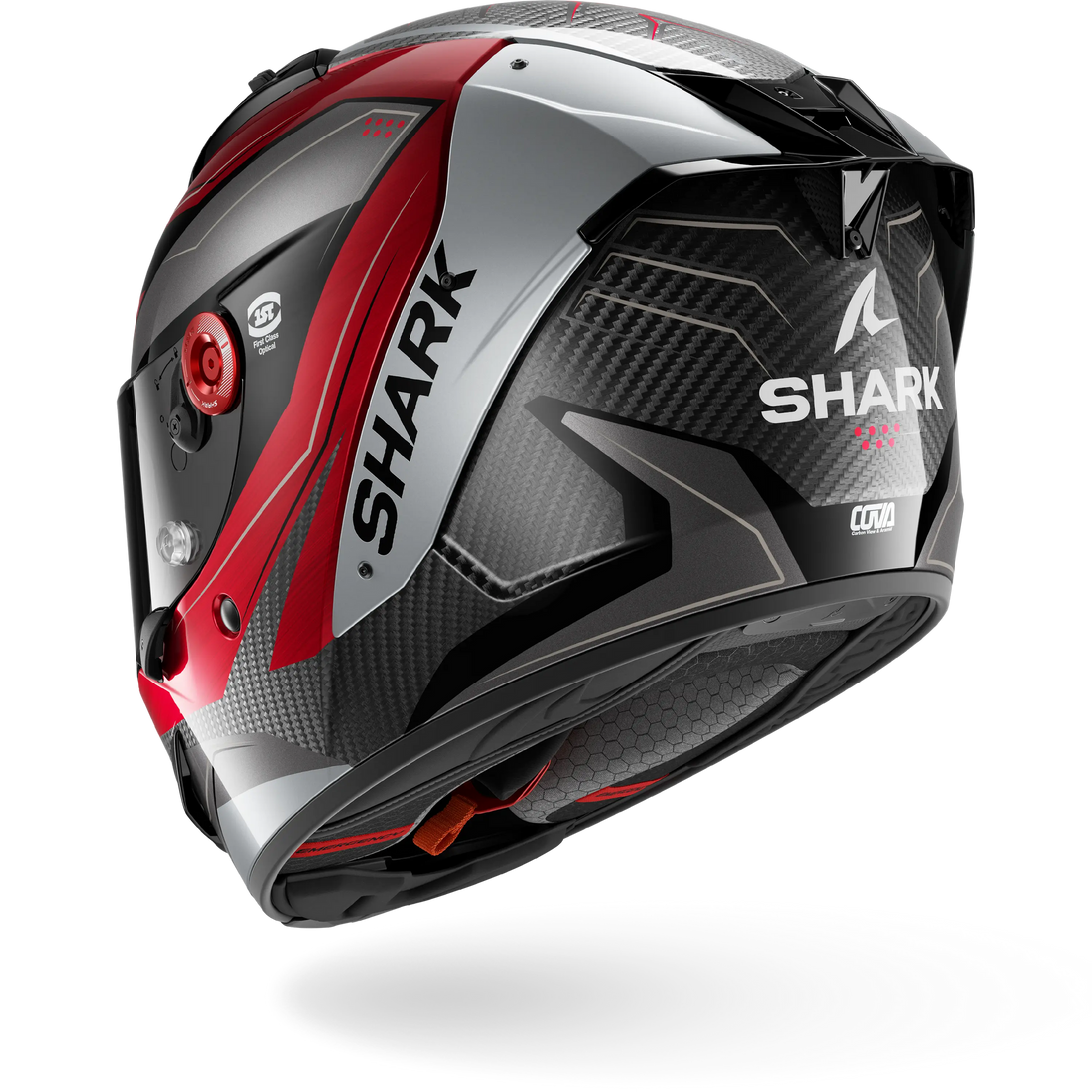 Shark casco integrale AERON MEKARIUM Carbon Red Silver