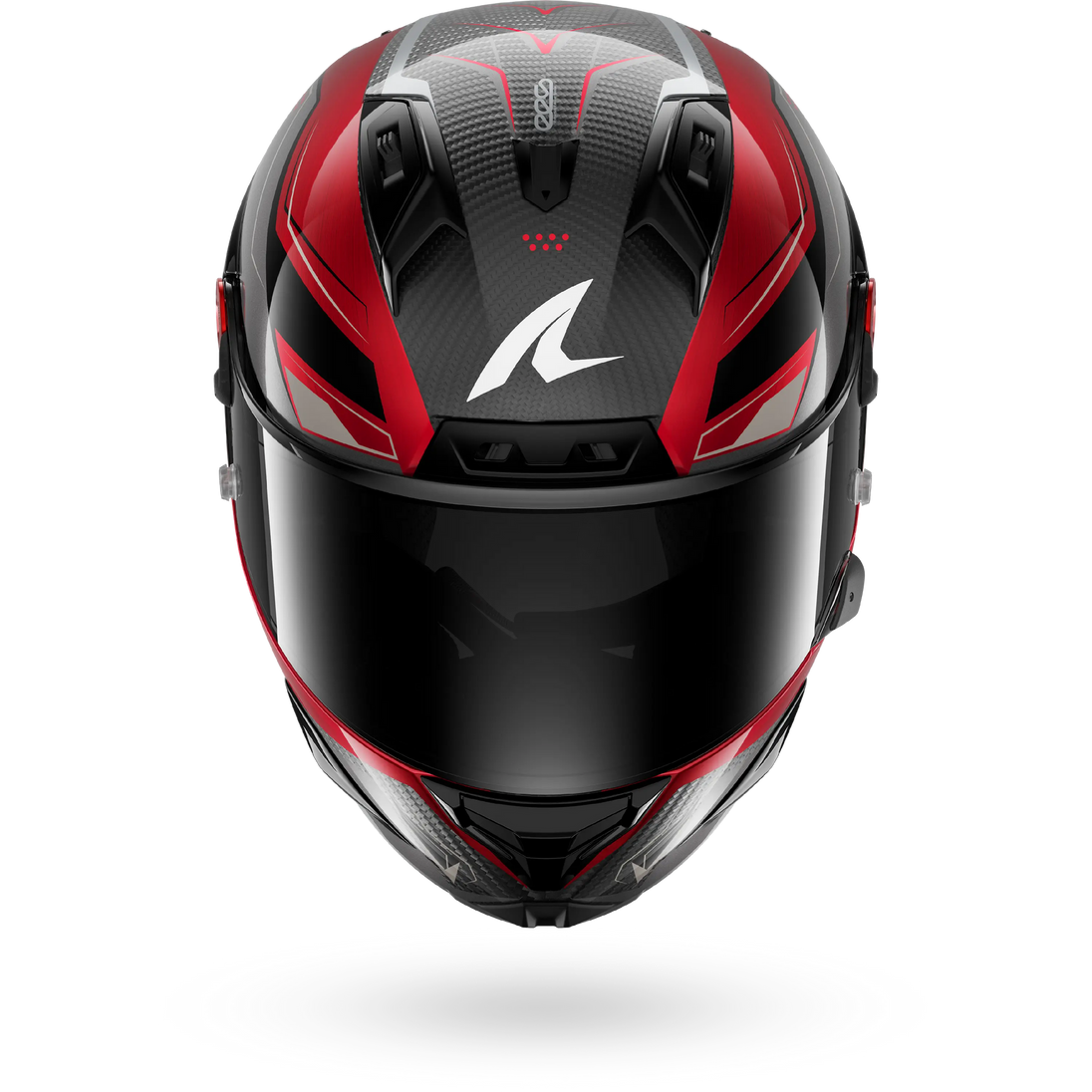 Shark casco integrale AERON MEKARIUM Carbon Red Silver