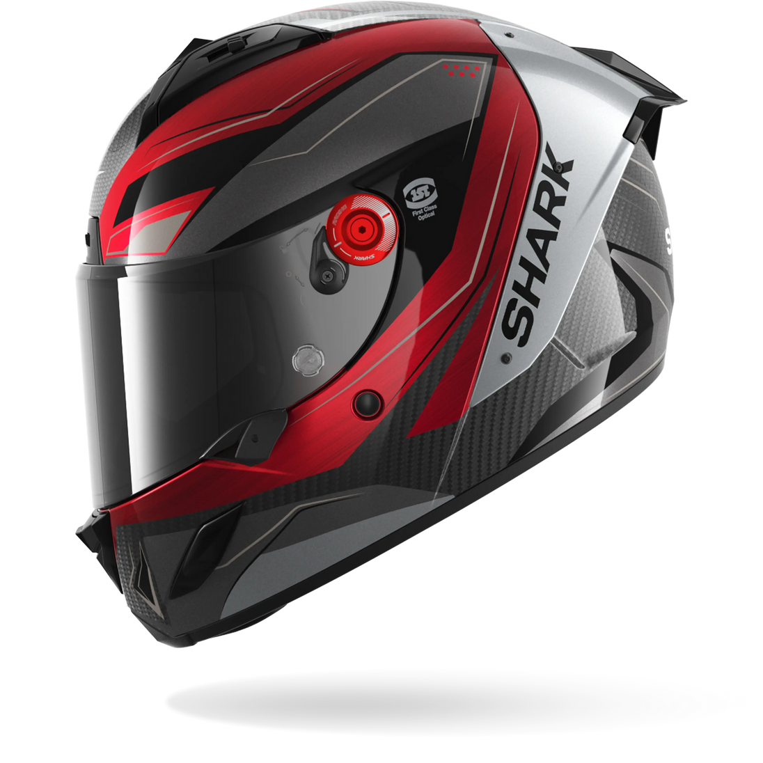 Shark casco integrale AERON MEKARIUM Carbon Red Silver