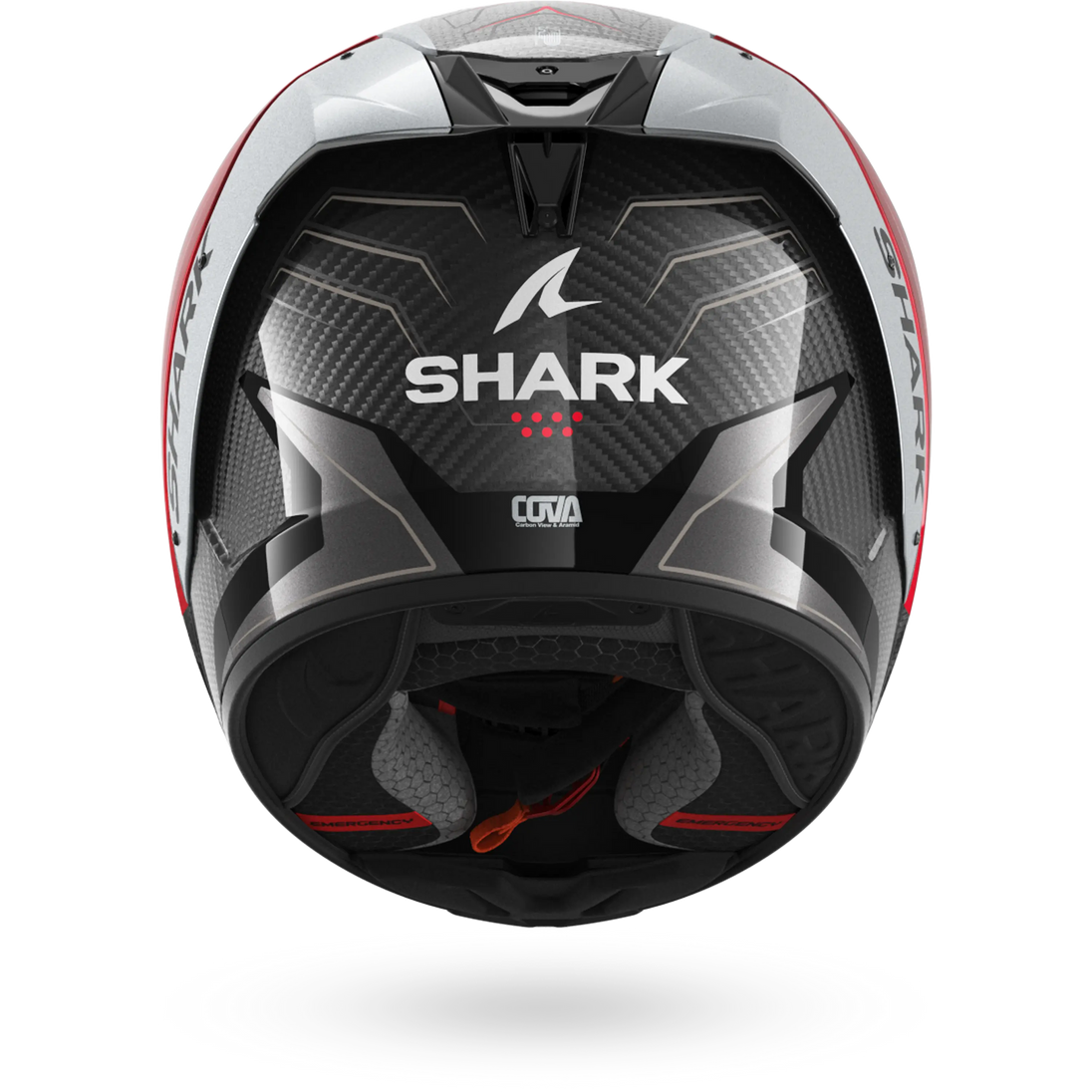 Shark casco integrale AERON MEKARIUM Carbon Red Silver