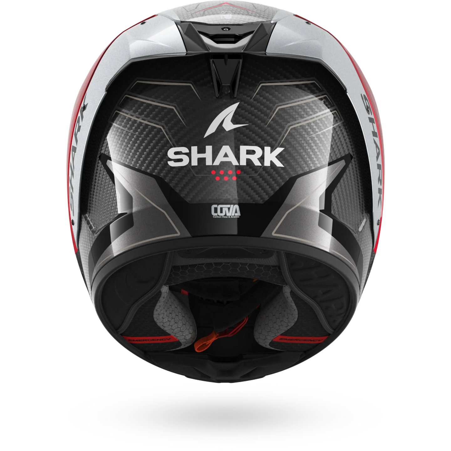 Shark casco integrale AERON MEKARIUM Carbon Red Silver