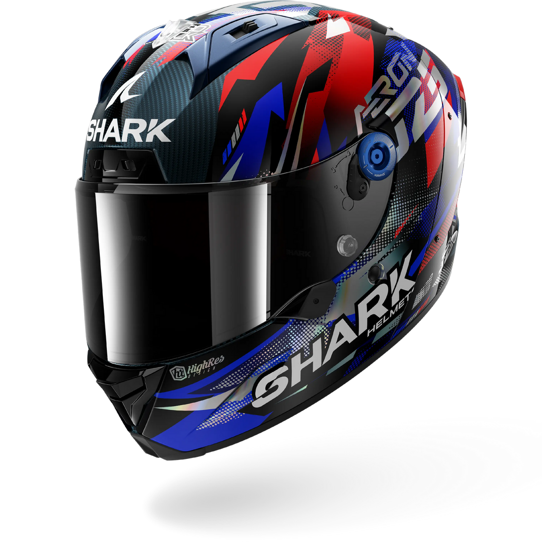 Shark casco integrale AERON ZARCO GP DE FRANCE Carbon Blue Chrom