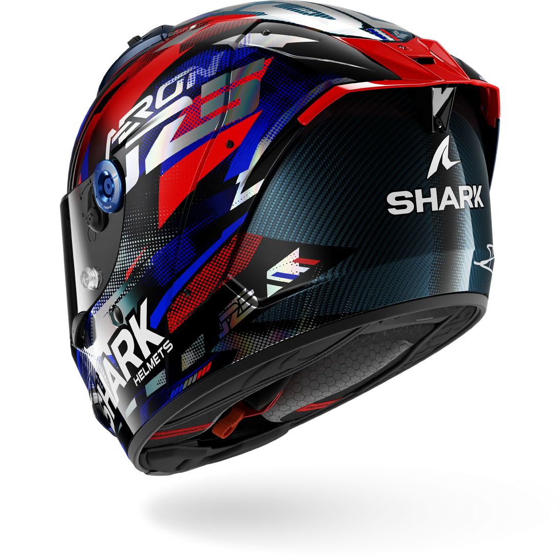 Shark casco integrale AERON ZARCO GP DE FRANCE Carbon Blue Chrom