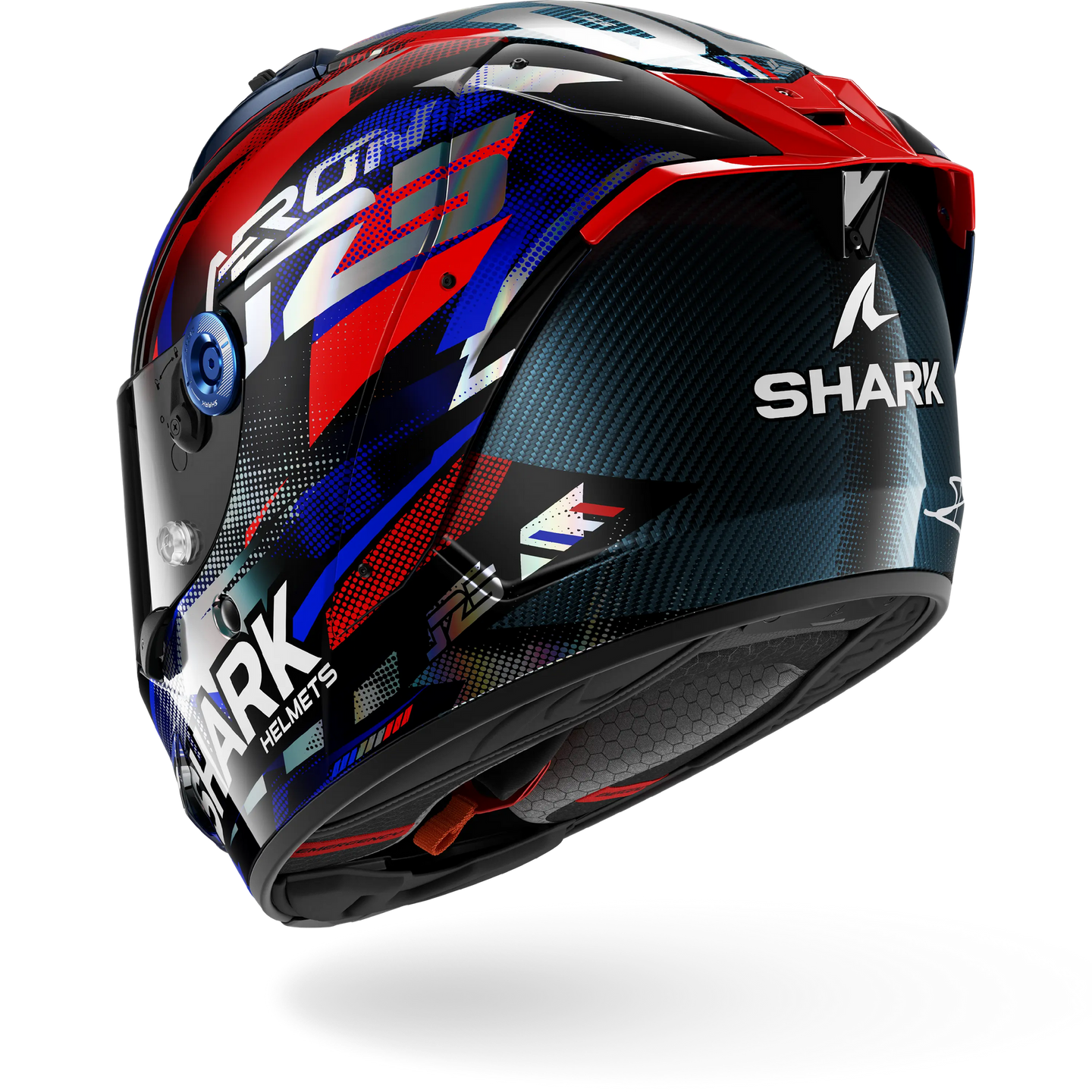 Shark casco integrale AERON ZARCO GP DE FRANCE Carbon Blue Chrom