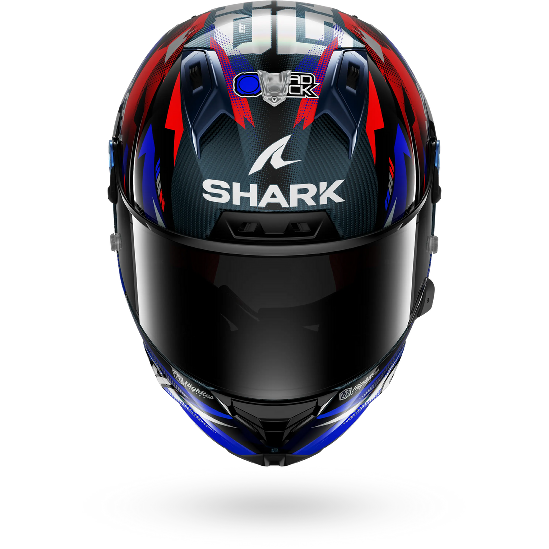 Shark casco integrale AERON ZARCO GP DE FRANCE Carbon Blue Chrom