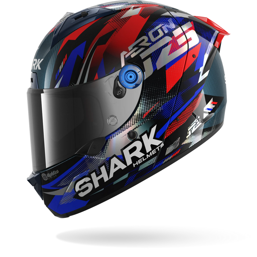 Shark casco integrale AERON ZARCO GP DE FRANCE Carbon Blue Chrom