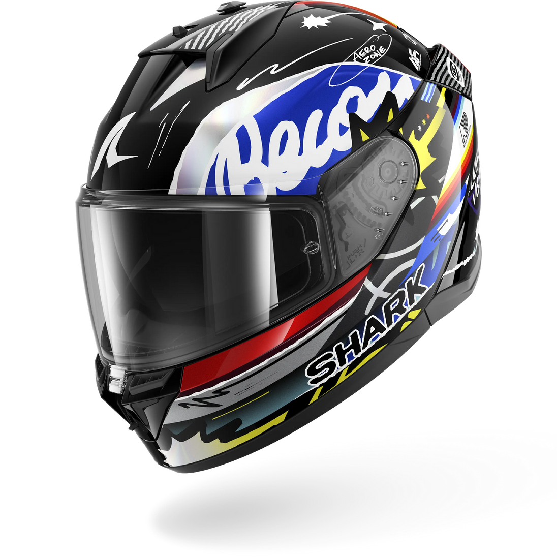 Shark casco integrale D-SKWAL 3 STREETRUSH Black Blue Chrom