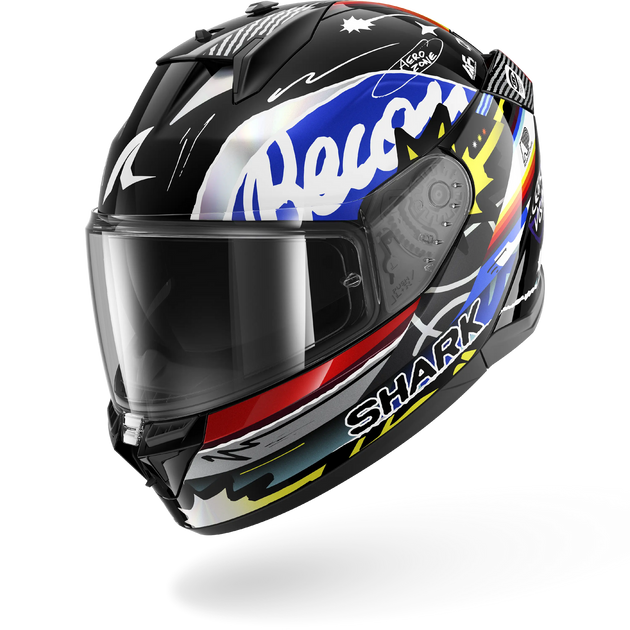Shark casco integrale D-SKWAL 3 STREETRUSH Black Blue Chrom