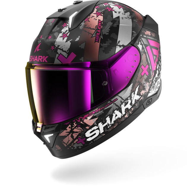 Shark casco integrale SKWAL i3 Hellcat Matte Black Chrome Purple