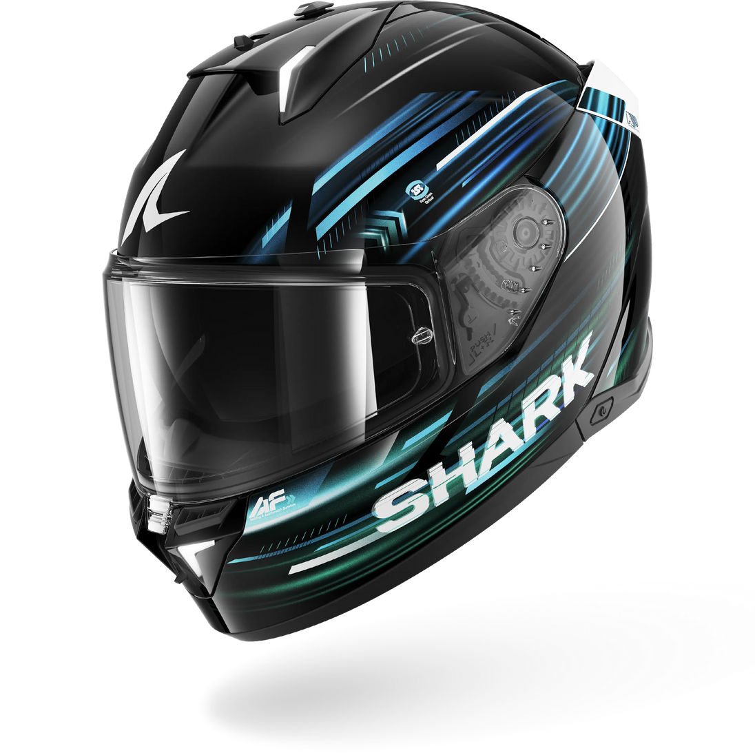 Shark casco integrale SKWAL i3 LIGHT-BLUR Black Blue Green