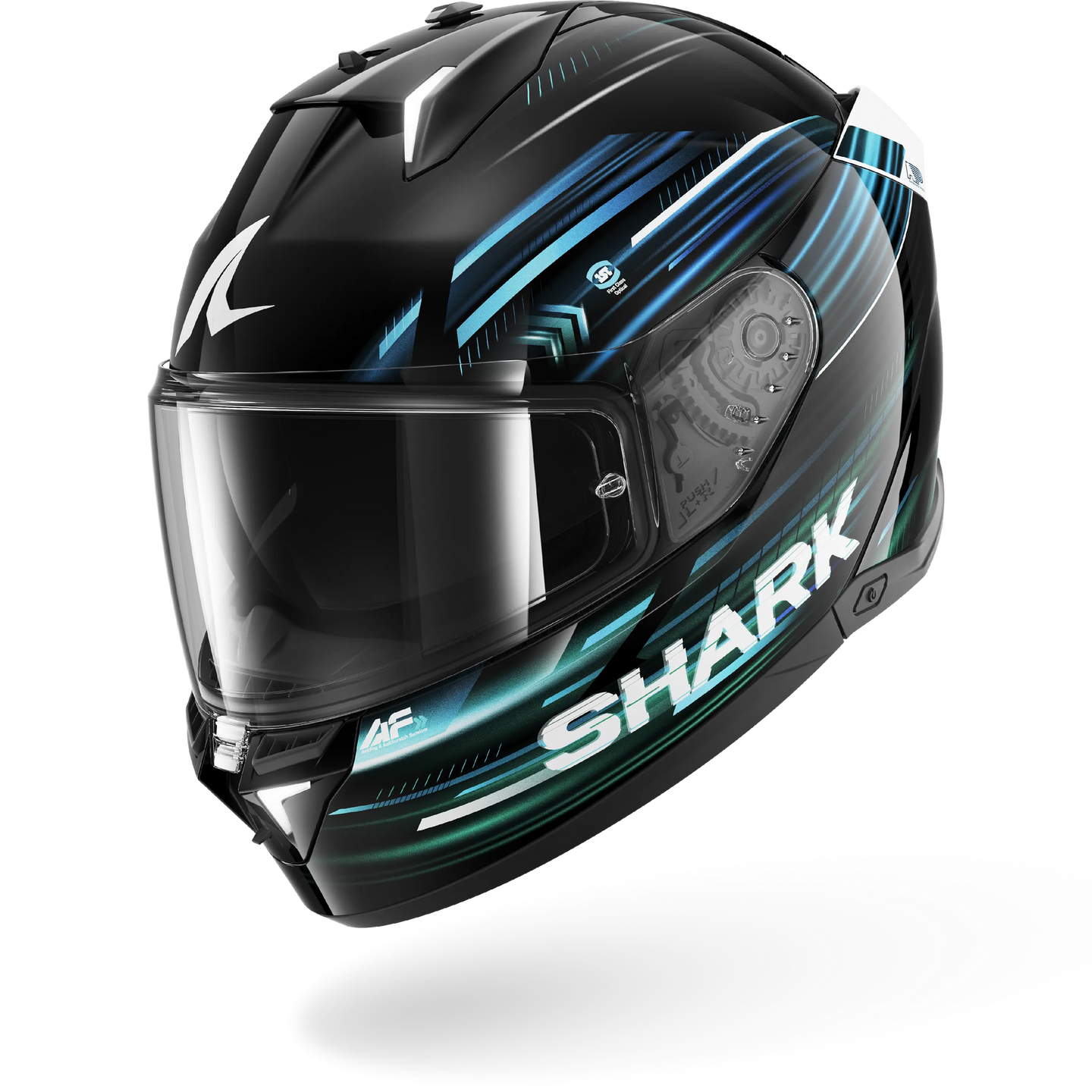 Shark casco integrale SKWAL i3 LIGHT-BLUR Black Blue Green