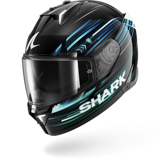 Shark casco integrale SKWAL i3 LIGHT-BLUR Black Blue Green