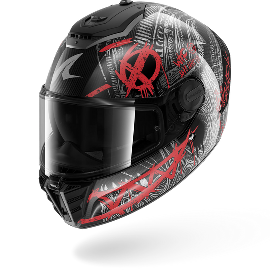 Shark casco integrale SPARTAN RS CARBON SHIEVER Carbon Anthracite Red