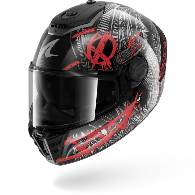 Shark casco integrale SPARTAN RS CARBON SHIEVER Carbon Anthracite Red