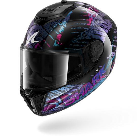 Shark casco integrale SPARTAN RS FIBRE SPARTAN RS REPTAIA Black Blue Glitter