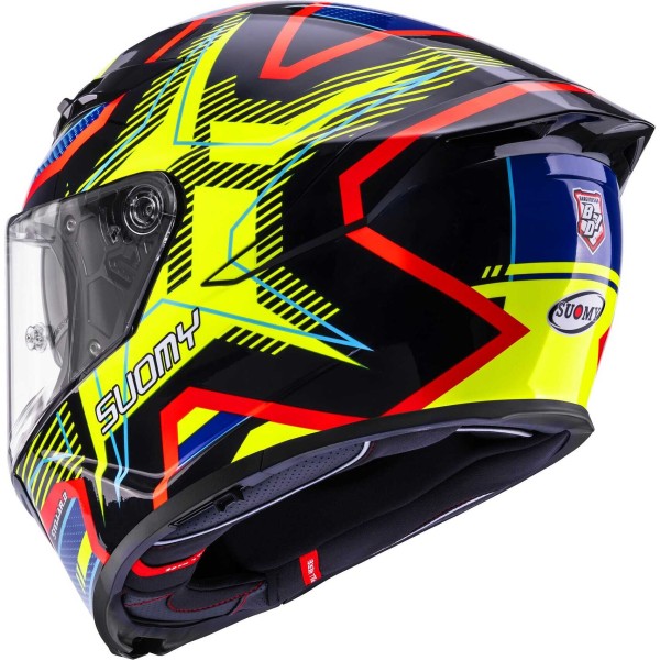 Casco Suomy Stellar 2 Blackstar blu giallo vista alternativa
