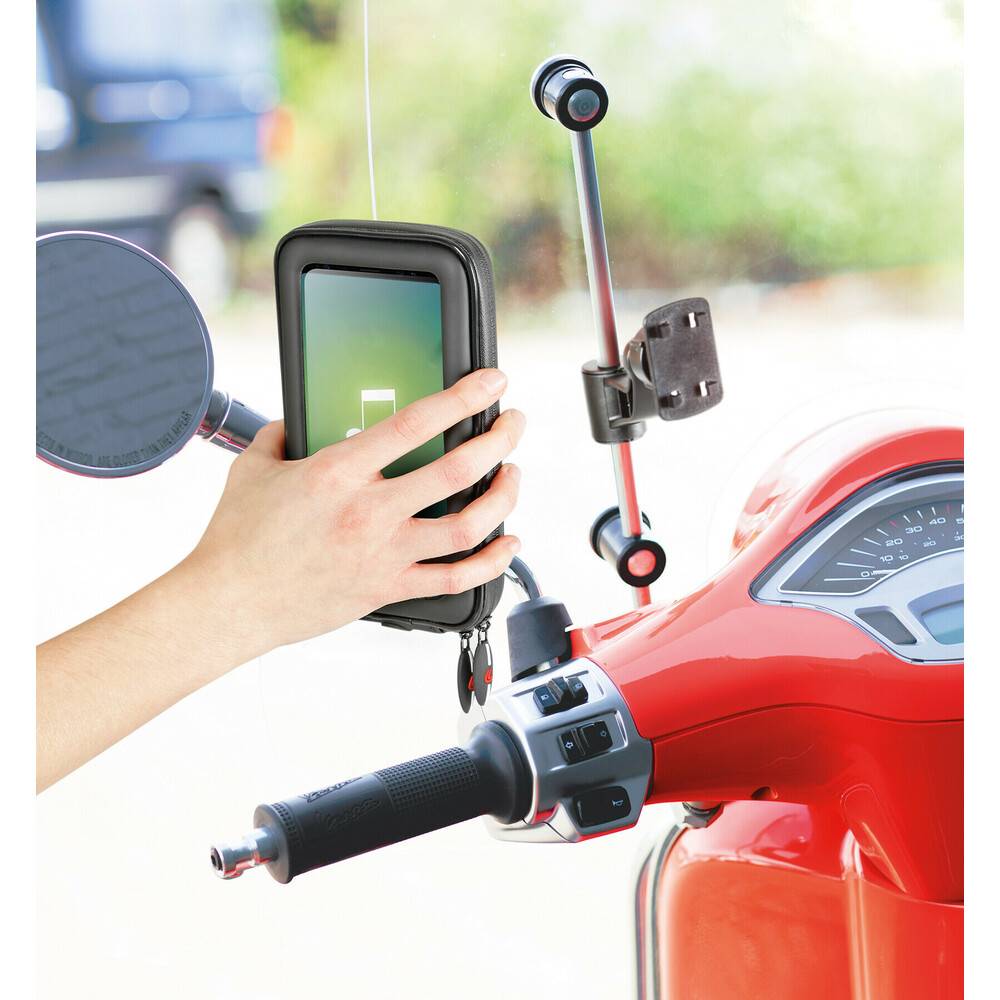 support tÉlÉphone lampa smart scooter navigator pour vespa piaggio et  pare-brise